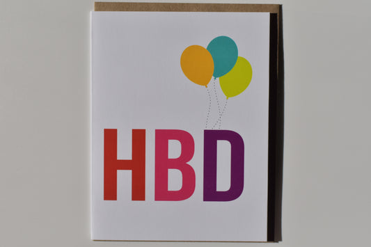 footnotes greeting card - HBD