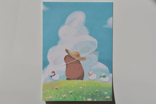 SKYCOFFEE postcard - under the blue sky