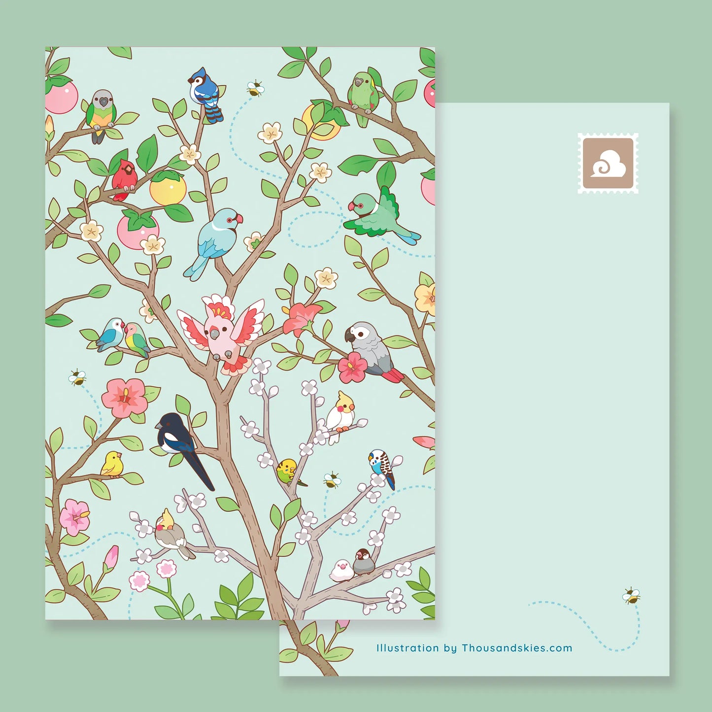 Thousand Skies postcard - wonderful birds