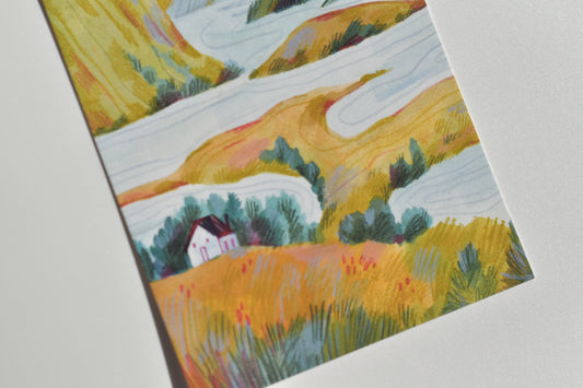 Wild Pencil postcard - the valley