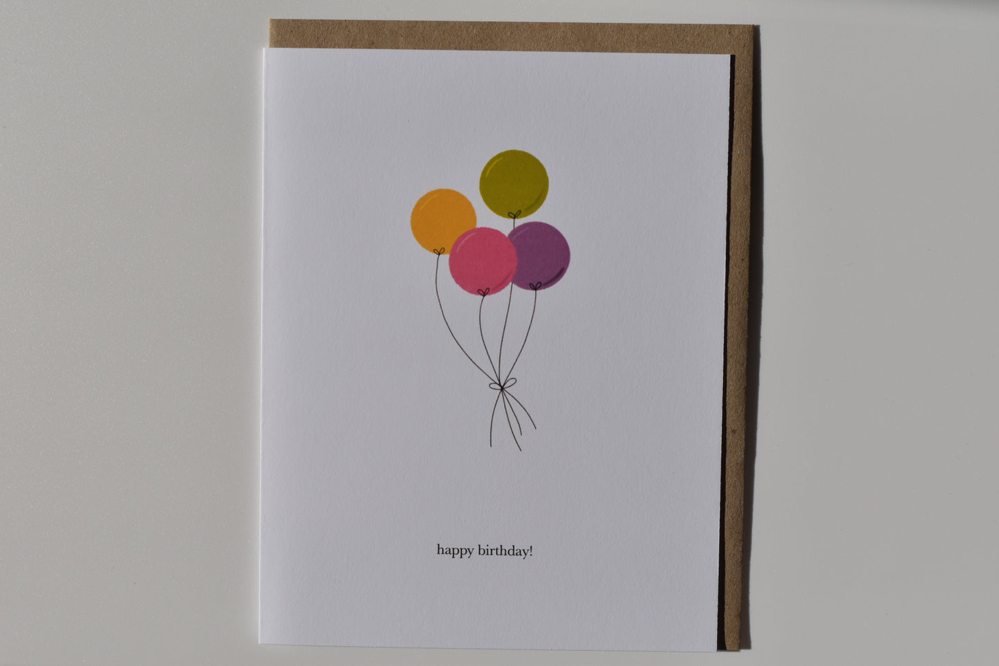 footnotes greeting card - birthday balloons