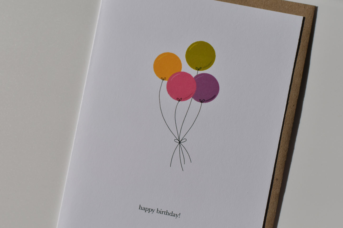 footnotes greeting card - birthday balloons