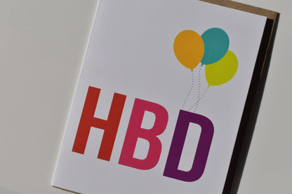 footnotes greeting card - HBD