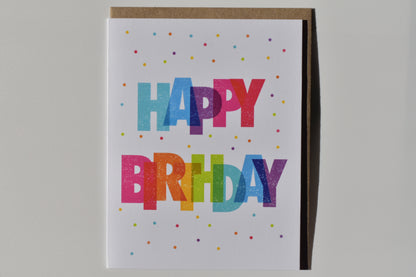footnotes greeting card - happy birthday (colorful)