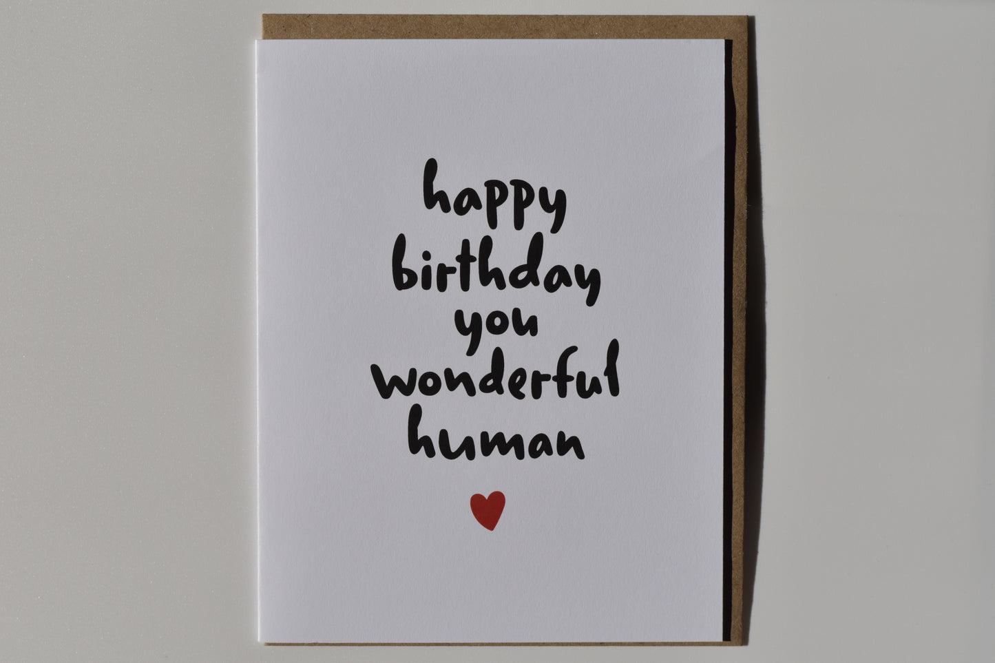 footnotes greeting card - happy birthday you wonderful human