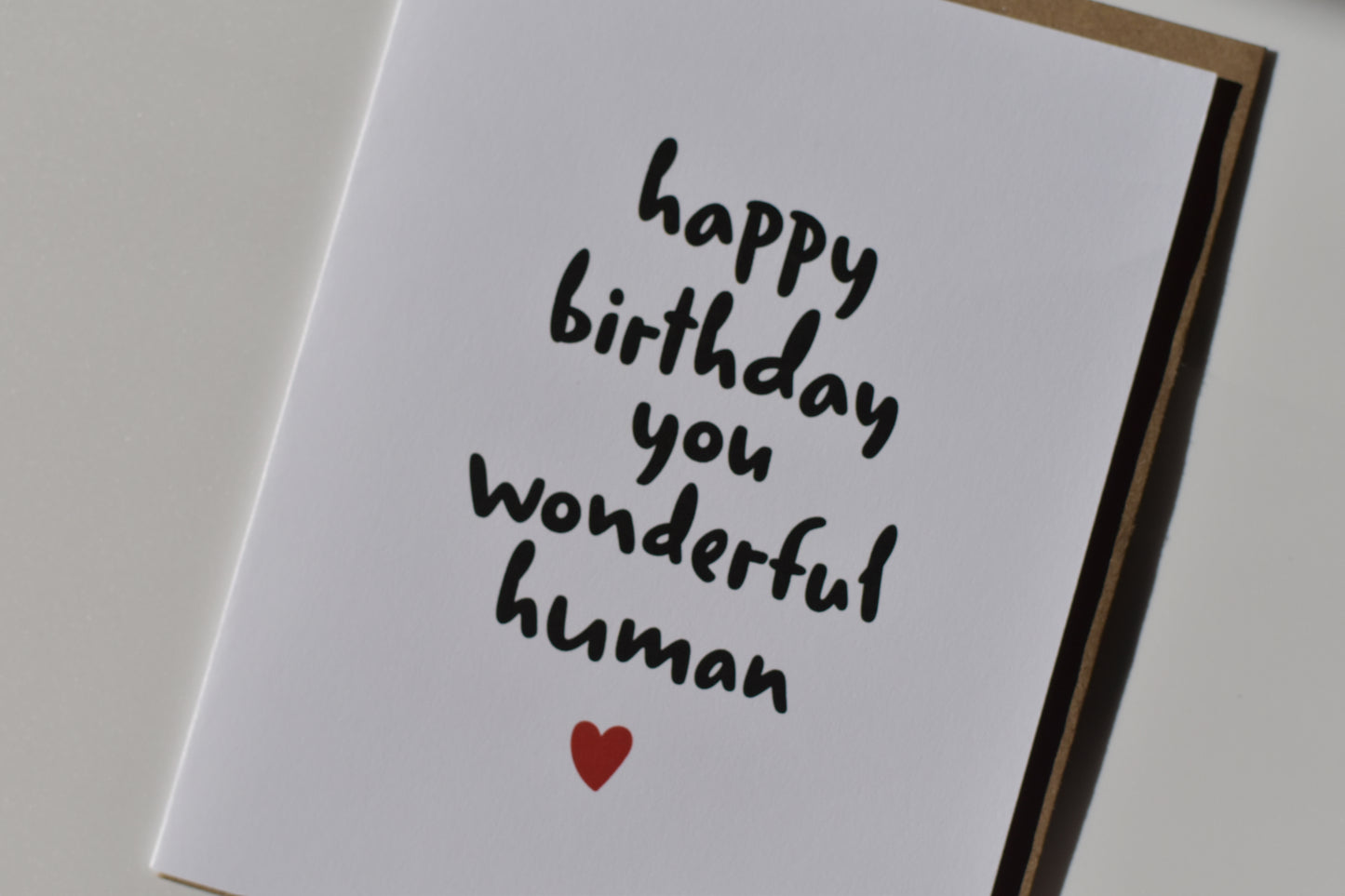 footnotes greeting card - happy birthday you wonderful human