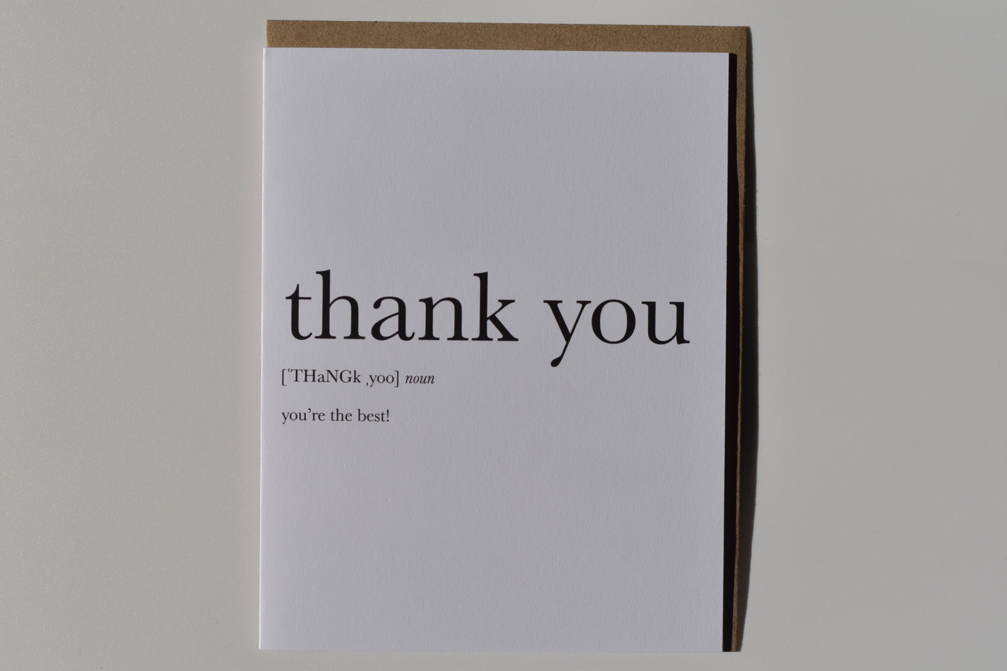 footnotes greeting card - thank you definition