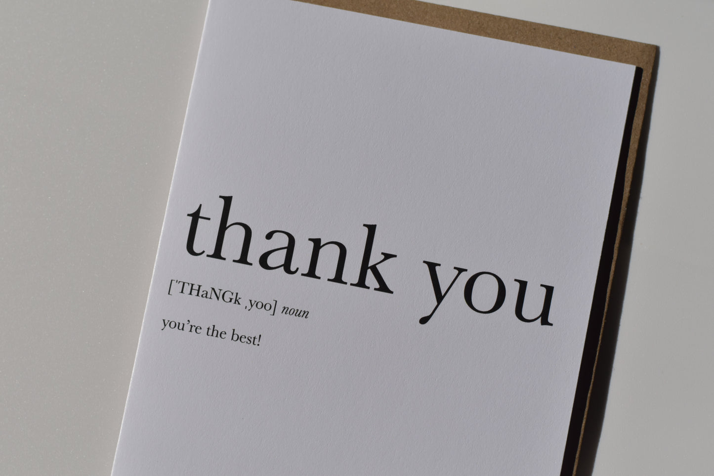 footnotes greeting card - thank you definition