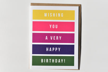 footnotes greeting card - wishing you a very happy birthday
