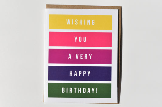 footnotes greeting card - wishing you a very happy birthday