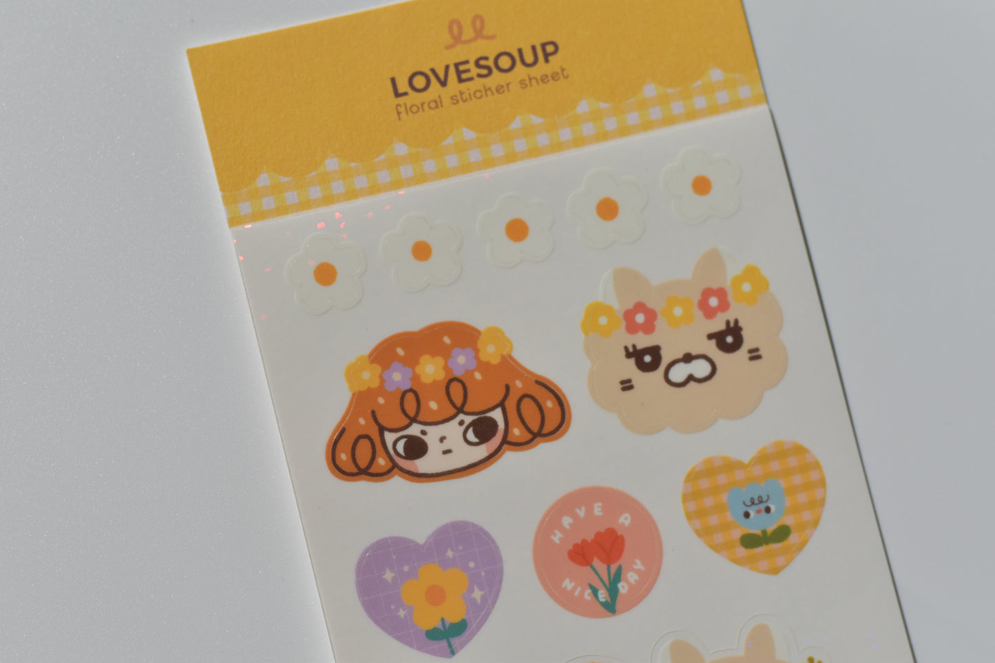 lovesoup sticker sheet - floral deco