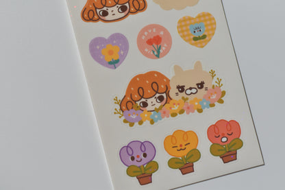 lovesoup sticker sheet - floral deco