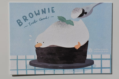 SKYCOFFEE postcard - brownie