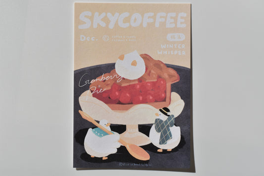 SKYCOFFEE postcard - cranberry pie