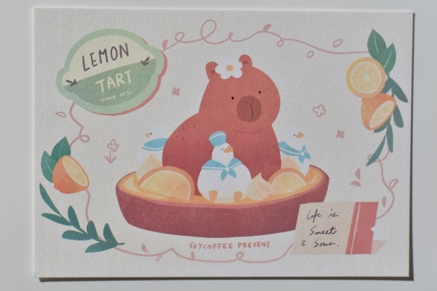 SKYCOFFEE postcard - lemon tart