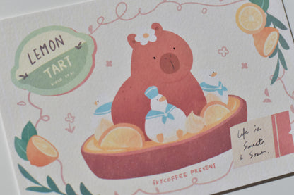 SKYCOFFEE postcard - lemon tart