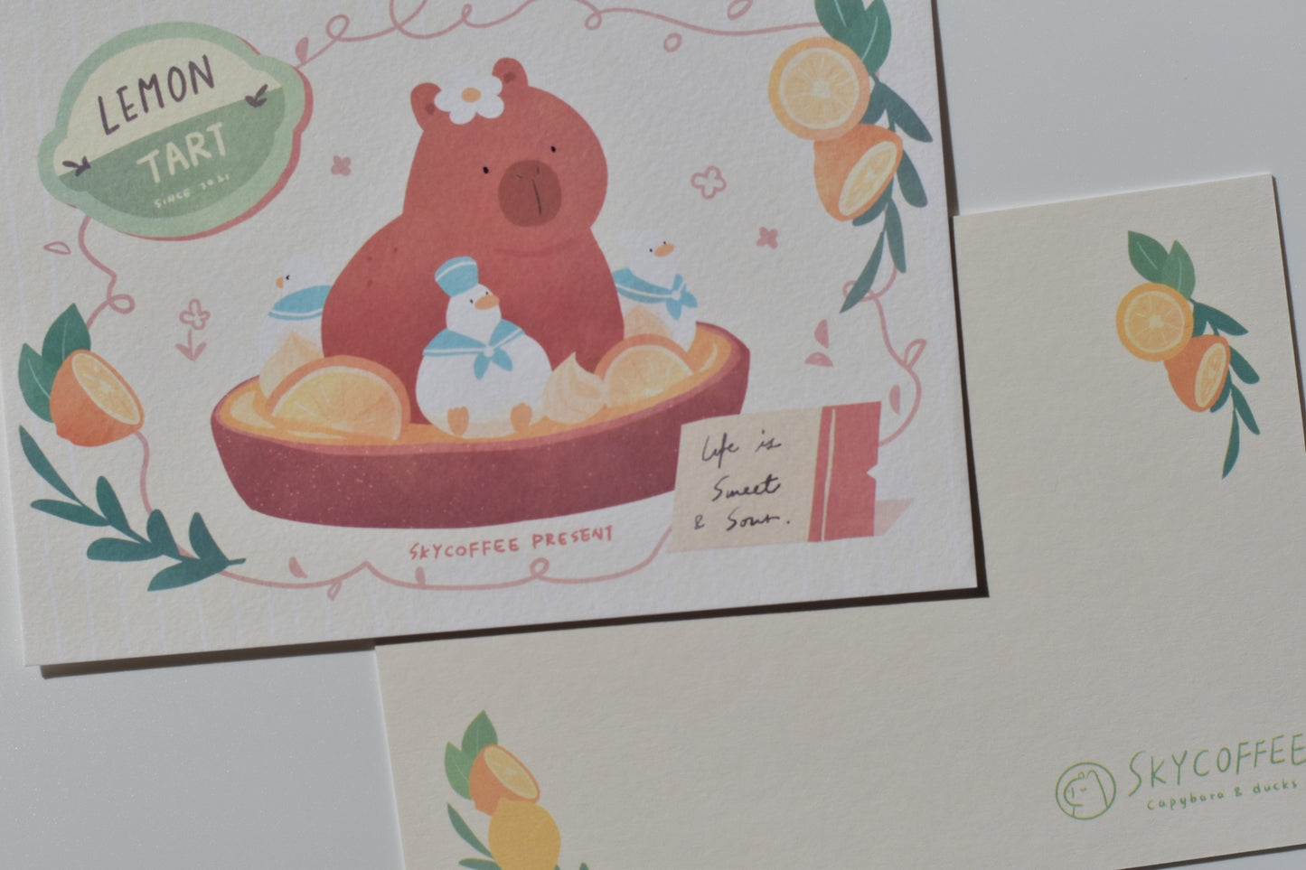 SKYCOFFEE postcard - lemon tart