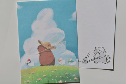 SKYCOFFEE postcard - under the blue sky