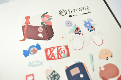 SKYCOFFEE transfer stickers sheet - soundtrack of youth