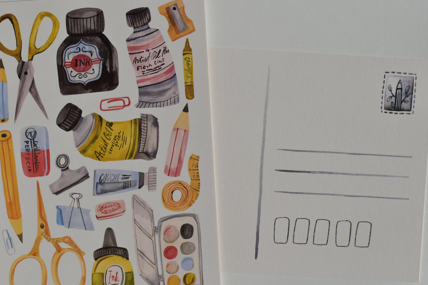 Wild Pencil postcard - art shop