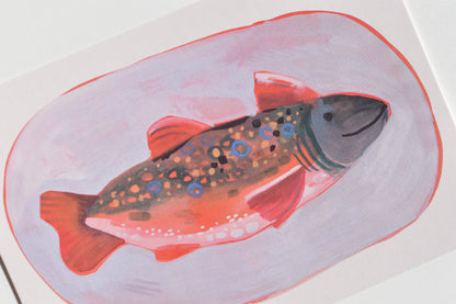 Wild Pencil postcard - fish
