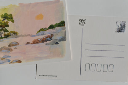 Wild Pencil postcard - high noon on the sea