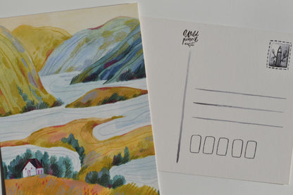 Wild Pencil postcard - the valley