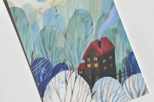 Wild Pencil postcard - windy hollow