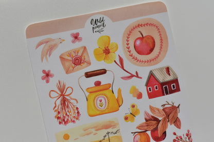 Wild Pencil sticker sheet - autumn afternoon