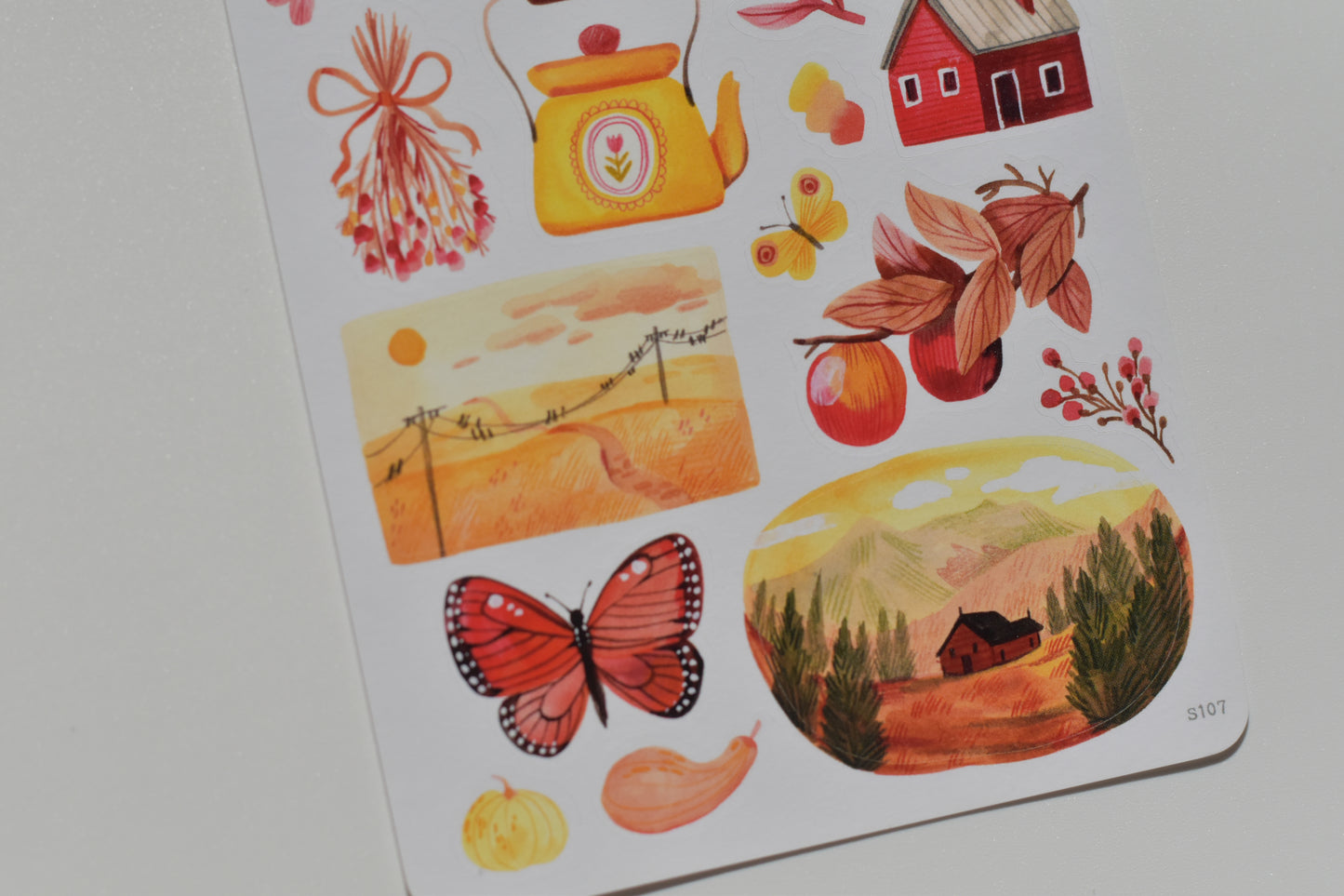 Wild Pencil sticker sheet - autumn afternoon