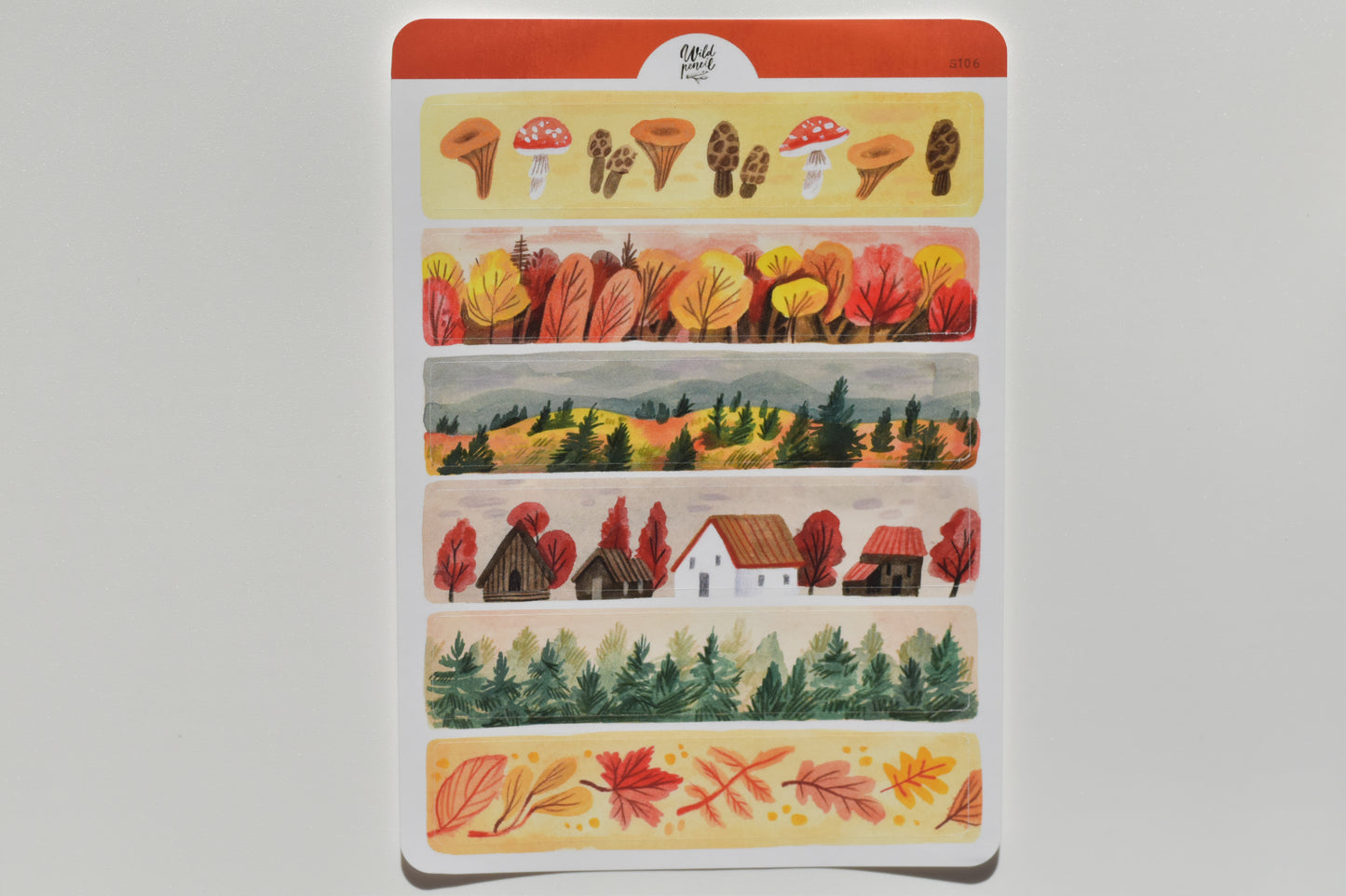 Wild Pencil sticker sheet - autumn tapes