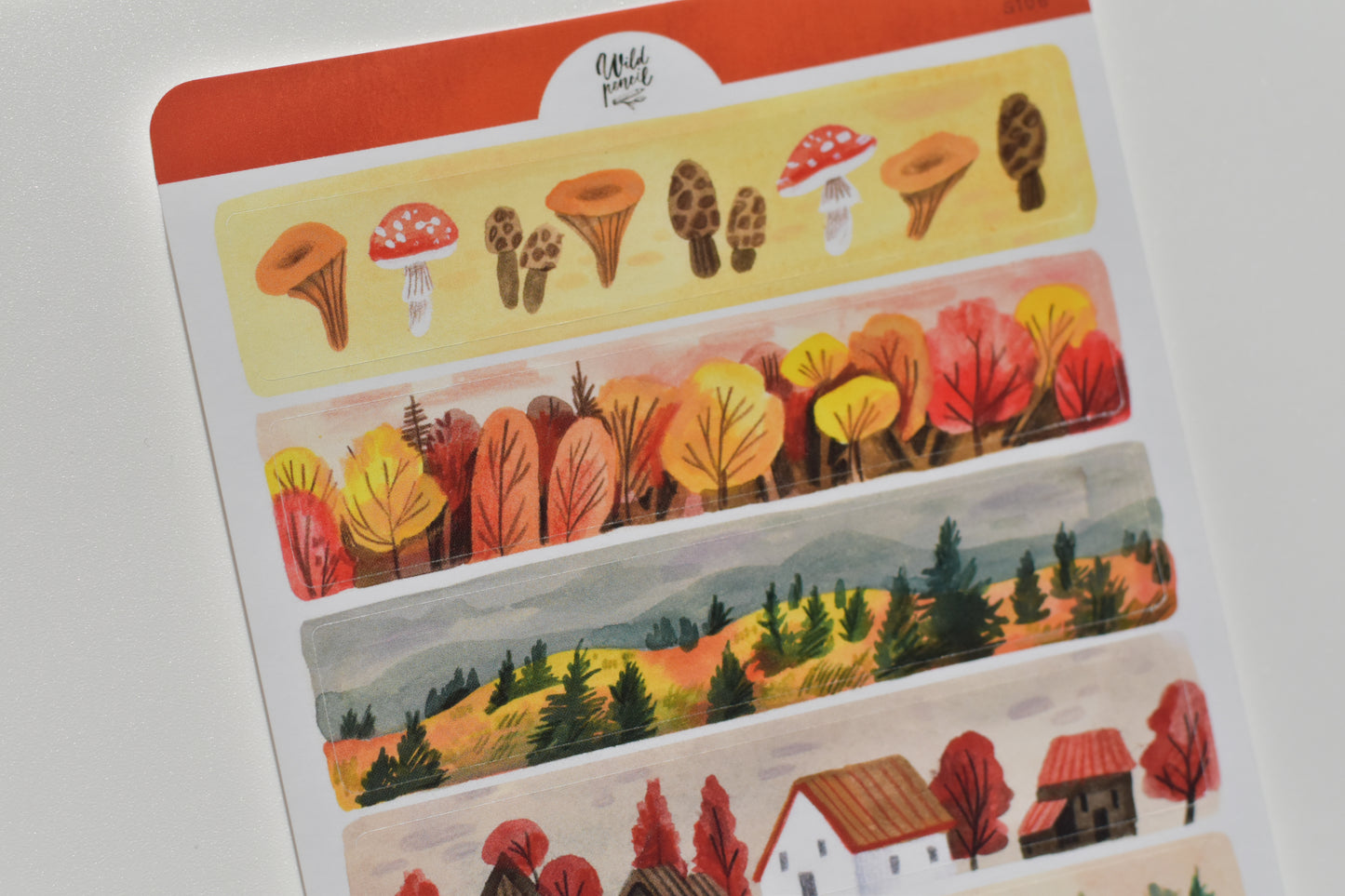 Wild Pencil sticker sheet - autumn tapes
