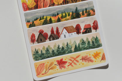 Wild Pencil sticker sheet - autumn tapes