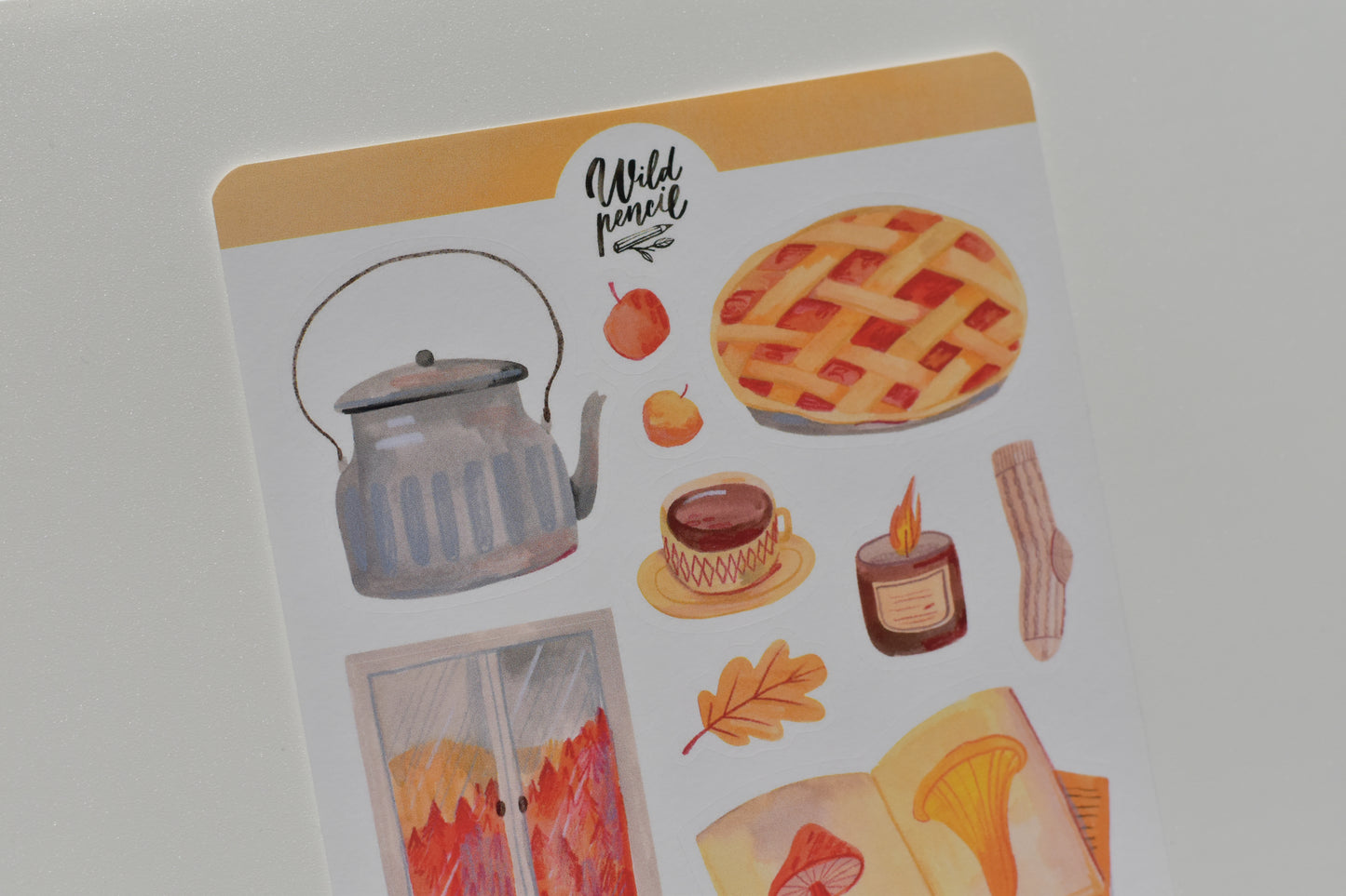 Wild Pencil sticker sheet - autumn behind the window