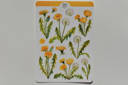 Wild Pencil sticker sheet - dandelions