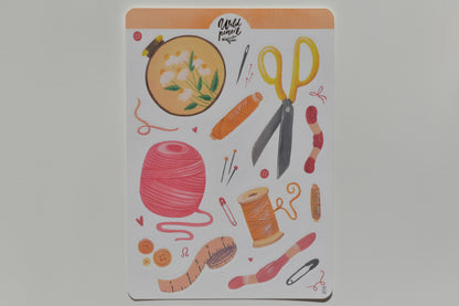 Wild Pencil sticker sheet - sewing