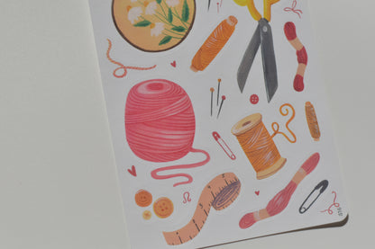 Wild Pencil sticker sheet - sewing