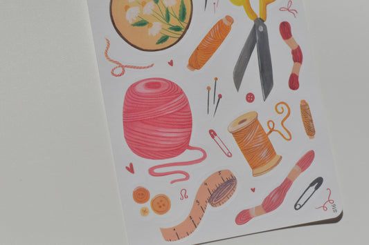 Wild Pencil sticker sheet - sewing
