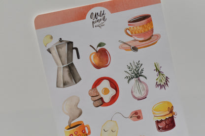 Wild Pencil sticker sheet - sunday breakfast