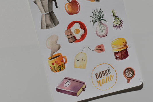 Wild Pencil sticker sheet - sunday breakfast