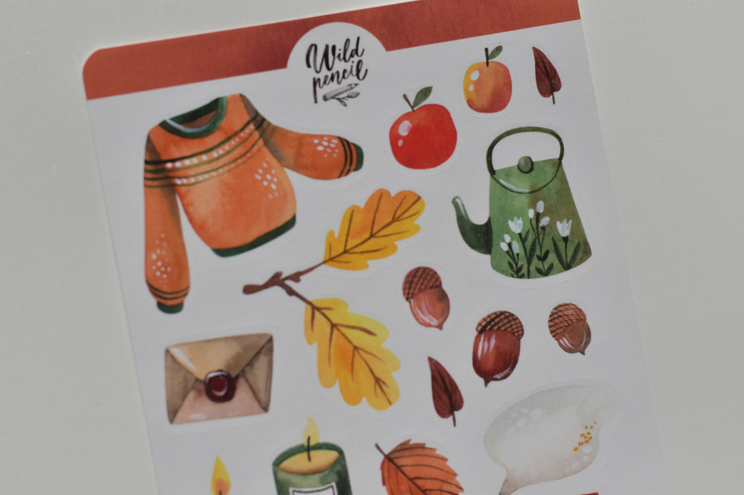 Wild Pencil sticker sheet - sweater weather