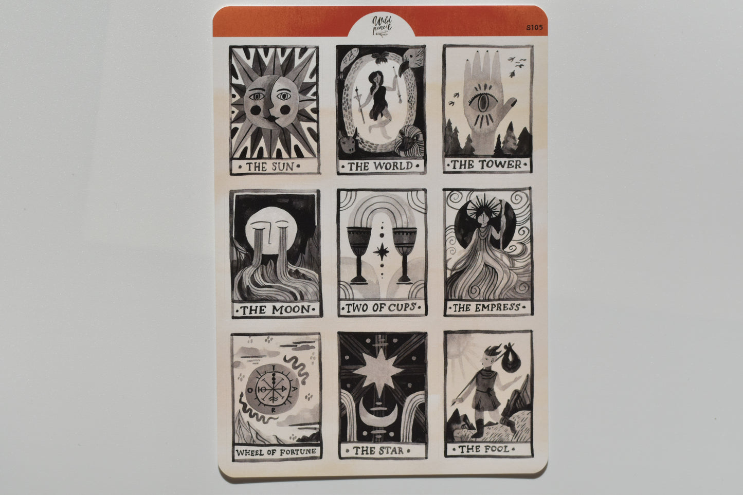 Wild Pencil sticker sheet - tarot cards