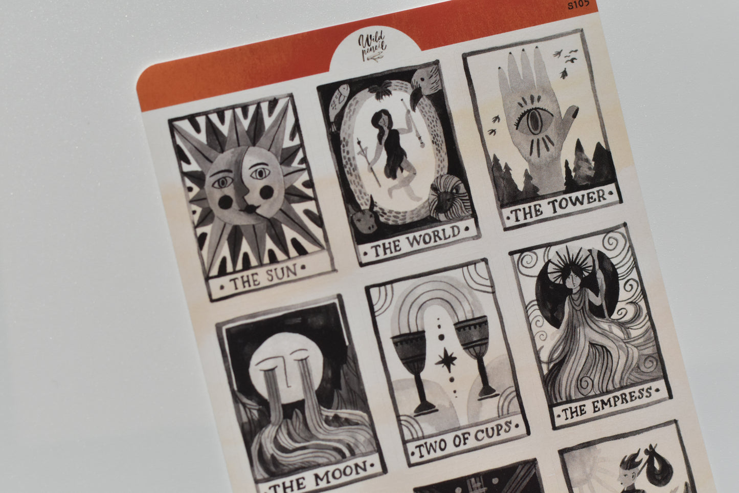 Wild Pencil sticker sheet - tarot cards